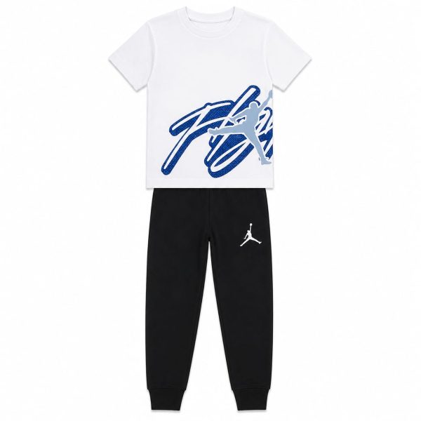Conjunto Polera Blanca Y Buzo Negro