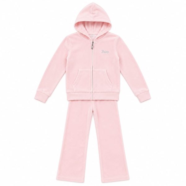 Conjunto Rosado Polerón Con Gorro - Cierre Y Buzo