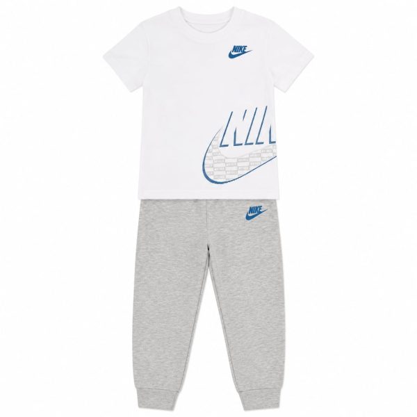 Conjunto Polera Blanca y Buzo Gris