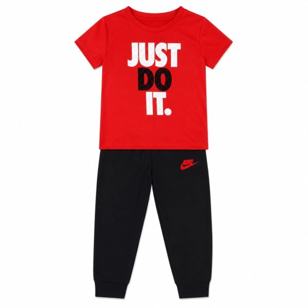 Conjunto Polera Roja Y Buzo Negro