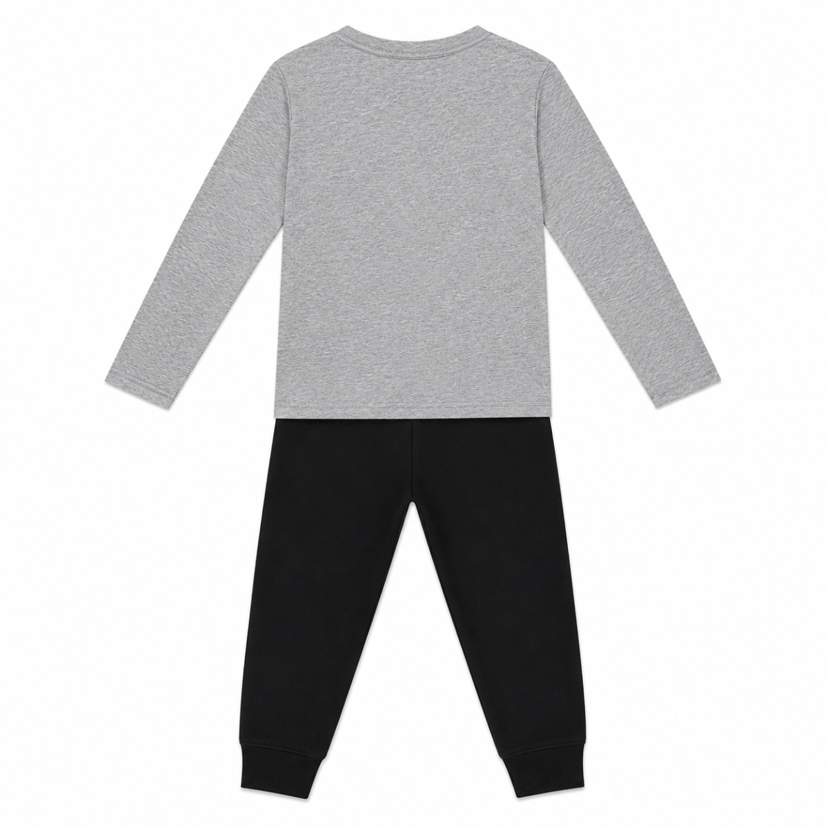 Conjunto Polera Manga Larga Gris Y Buzo Negro - Imagen 2