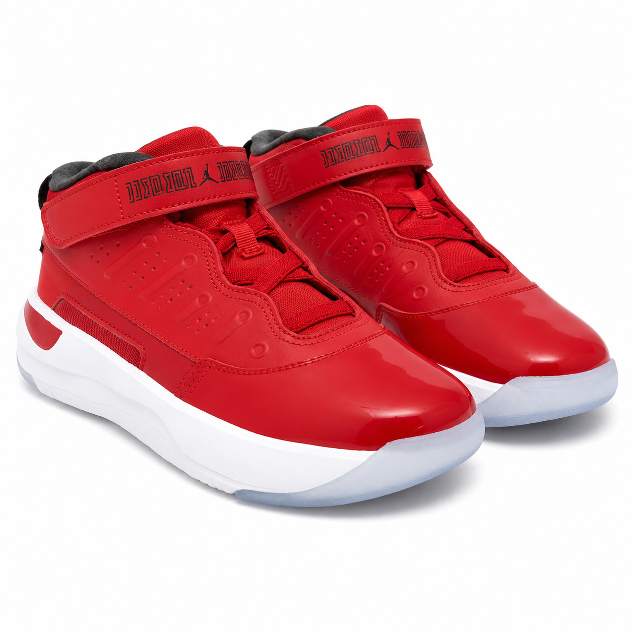 Jordan Max Aura 7 Talla 32 Zapatilla Deportiva Roja Con Velcro Y Caña Alta - Imagen 1
