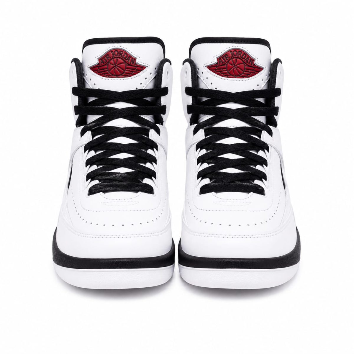 Zapatilla Deportiva Blanca De Caña Alta Y Detalles Rojo-Negro - Imagen 2