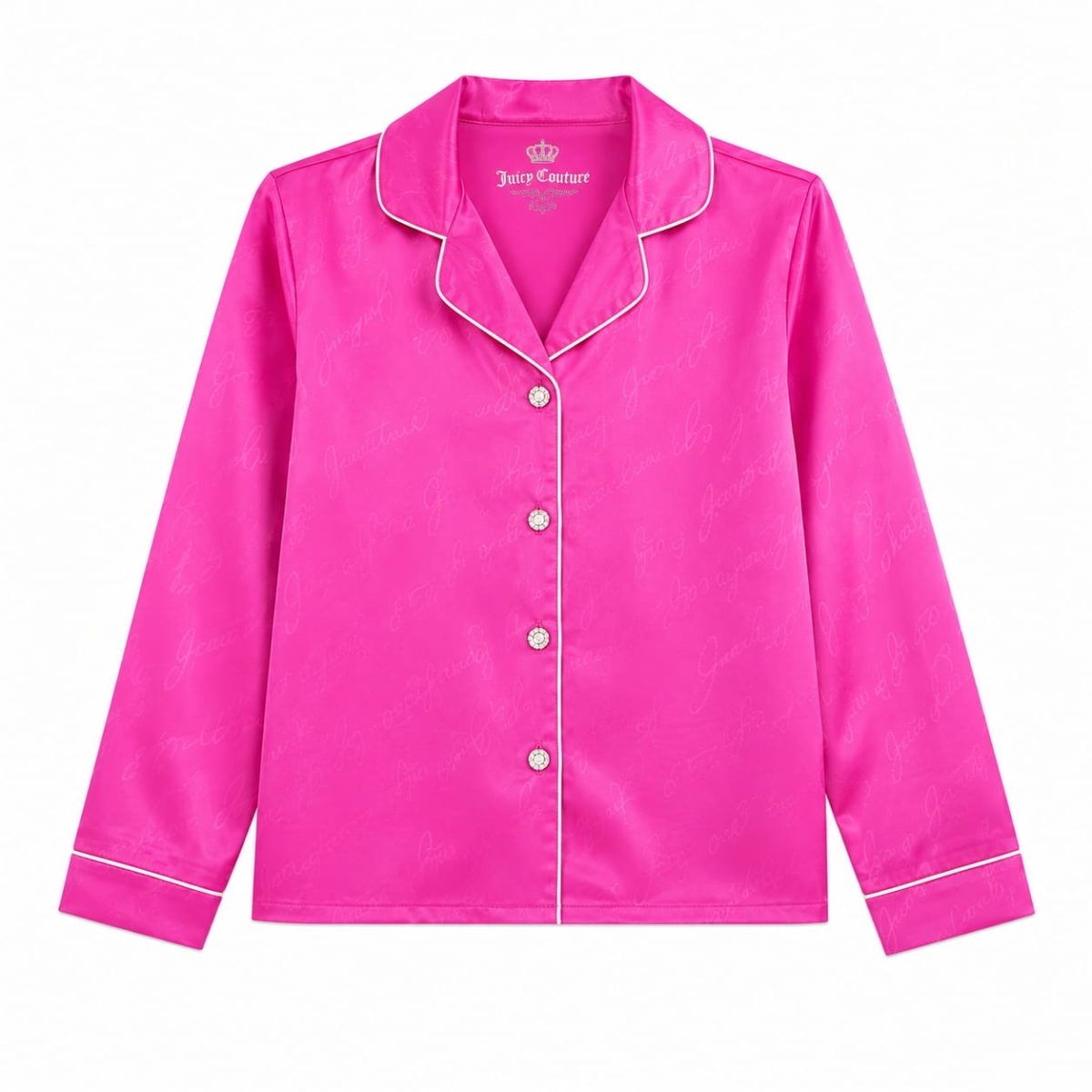 Pijama Fucsia Camisa Manga Corta Y Pantalón - Imagen 3