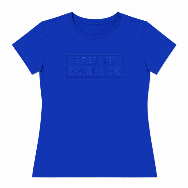 Polera Oversize Azul Con Logo Central