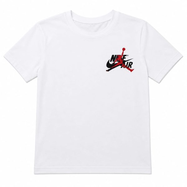 Polera Clasica Blanca Logo al Costado