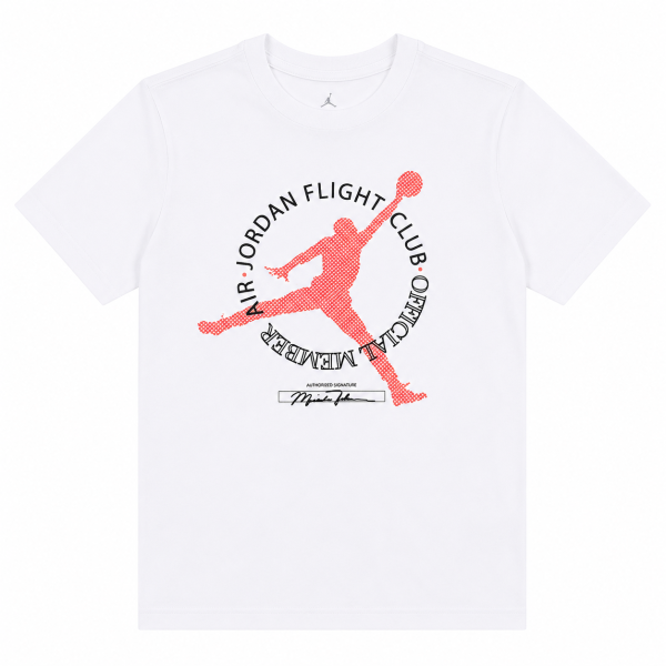 Polera Blanca Con Logo Central Rosado Y Circulo Letras Negras