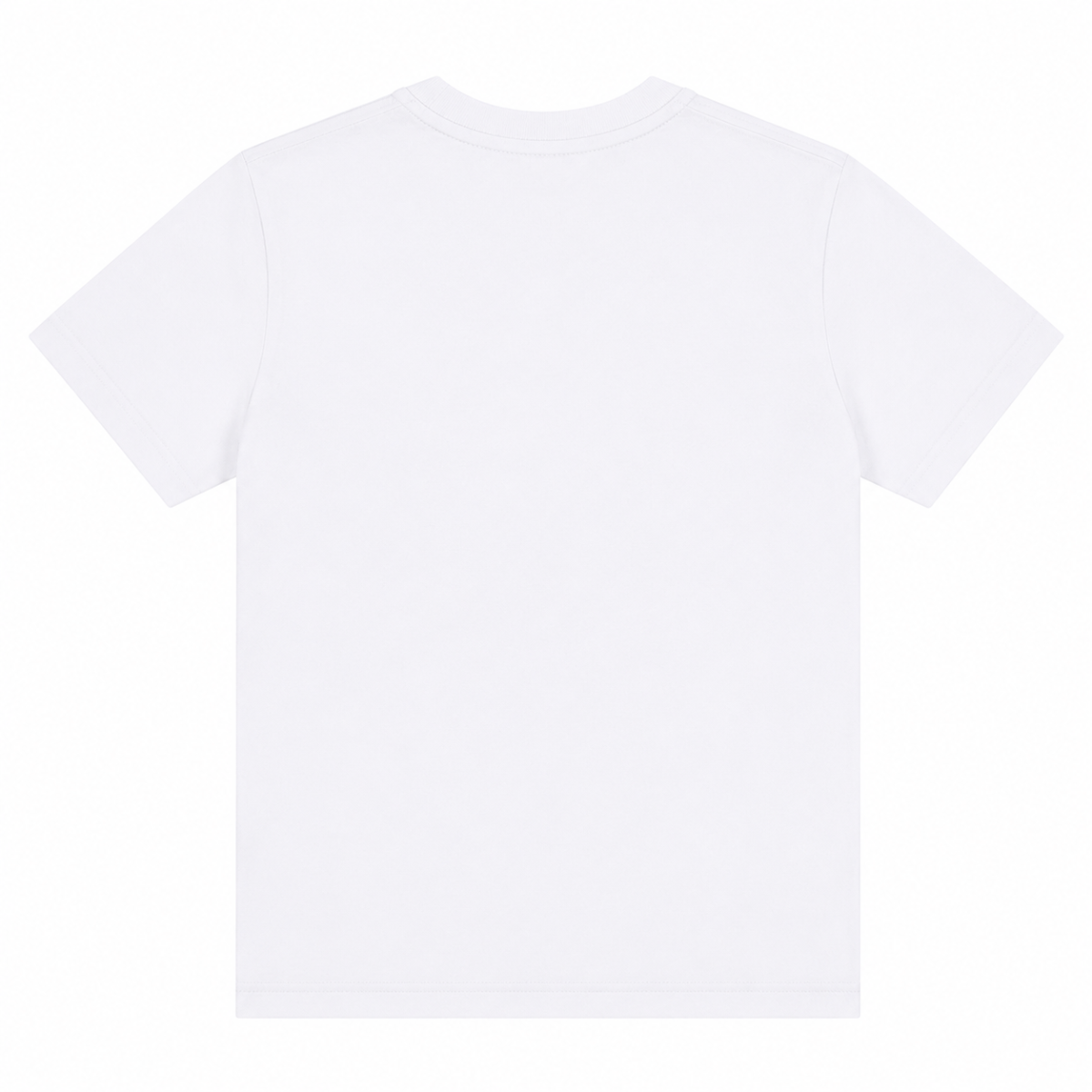 Polera Blanca Con Logo Central Rosado Y Circulo Letras Negras - Imagen 2