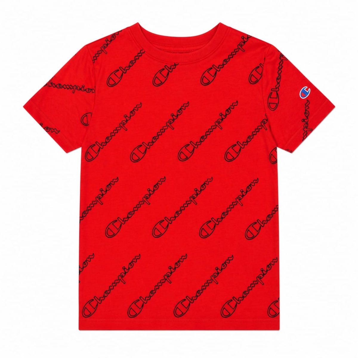 Conjunto Polera Roja Con Monograma Y Short Gris - Imagen 3
