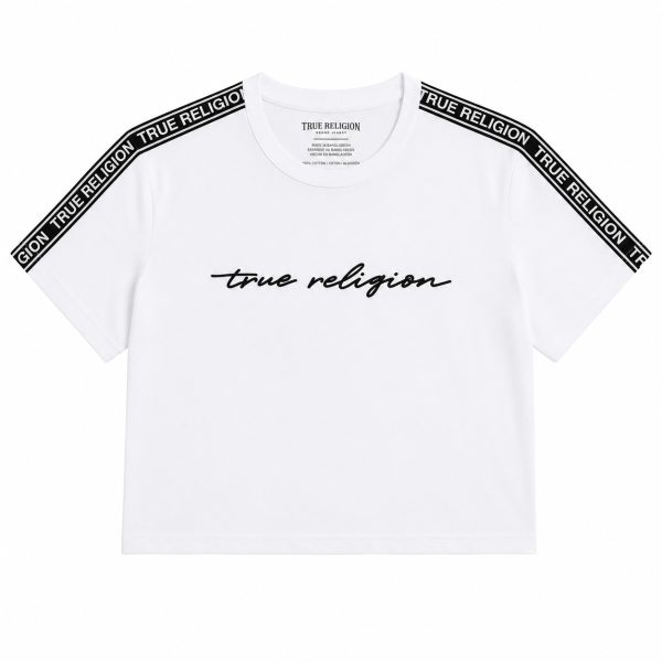 Crop Top Oversize Blanco-Negro