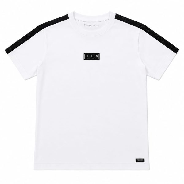 Polera Blanca Detalles Negro