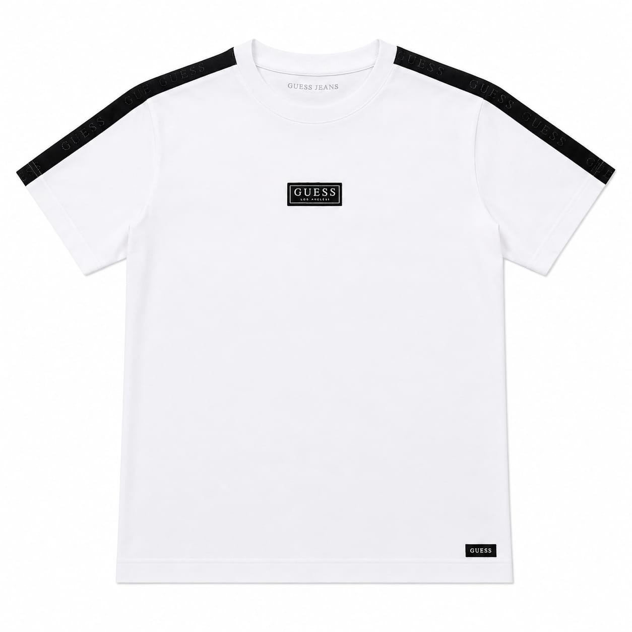 Polera Guess Blanca Talla 7 Polera Blanca Detalles Negro - Imagen 1