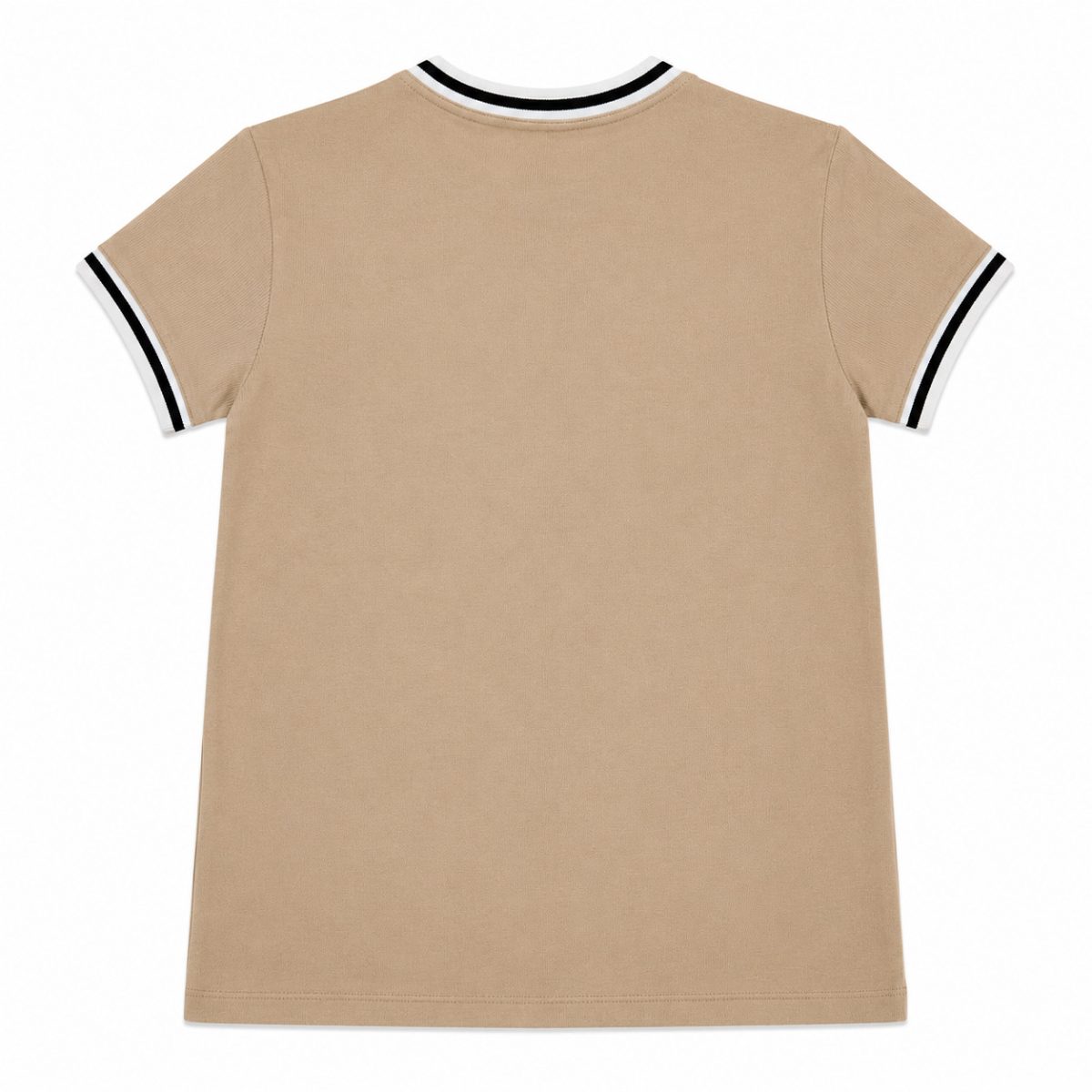Polera Beige Con Detalles Negros Y Blancos - Imagen 2