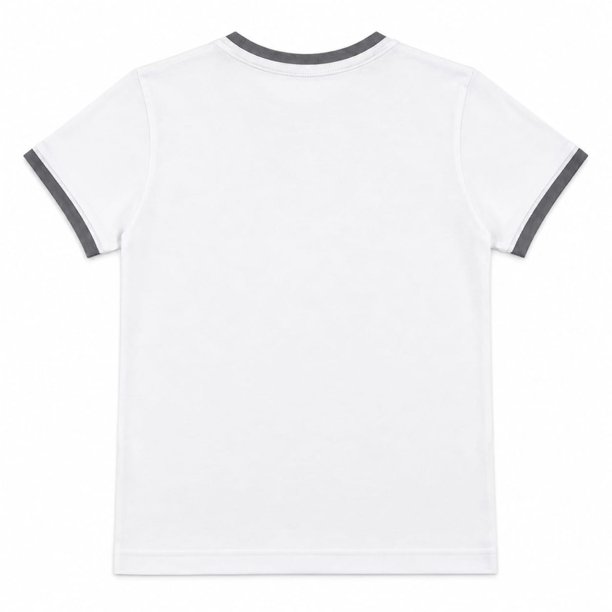 Polera Blanca Con Detalles Gris - Imagen 2