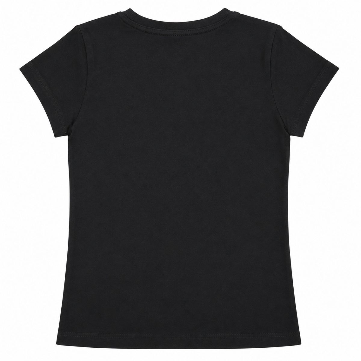 Polera Negra Con Logo De Brillos Plateados Y Detalles Dorados - Imagen 2