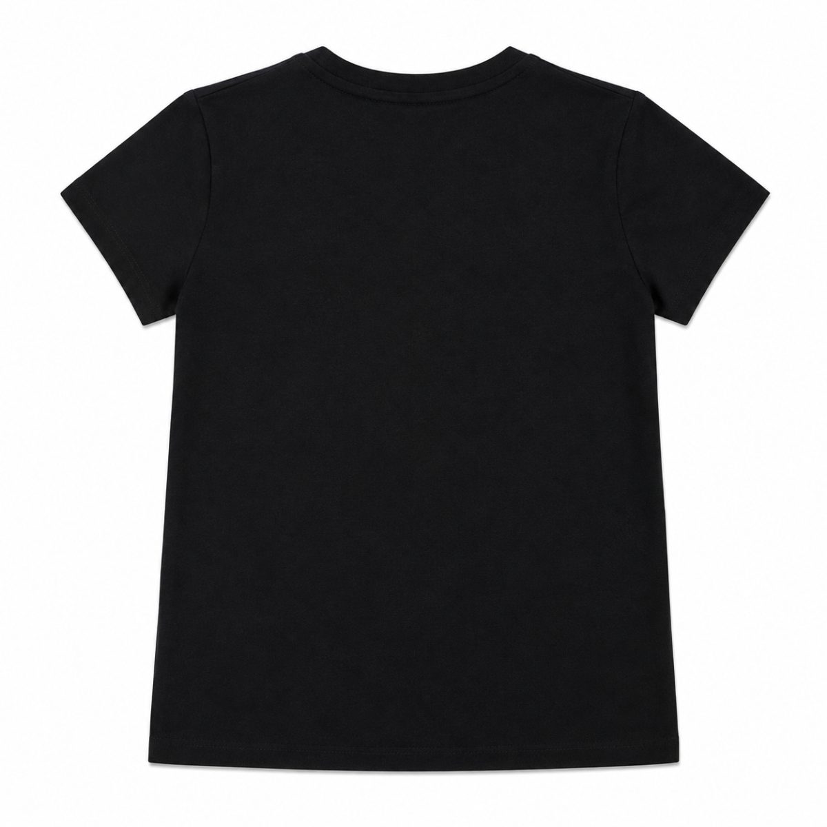 Polera Negra Con Logo Frontal Dorado-Plateado De Brillos - Imagen 2