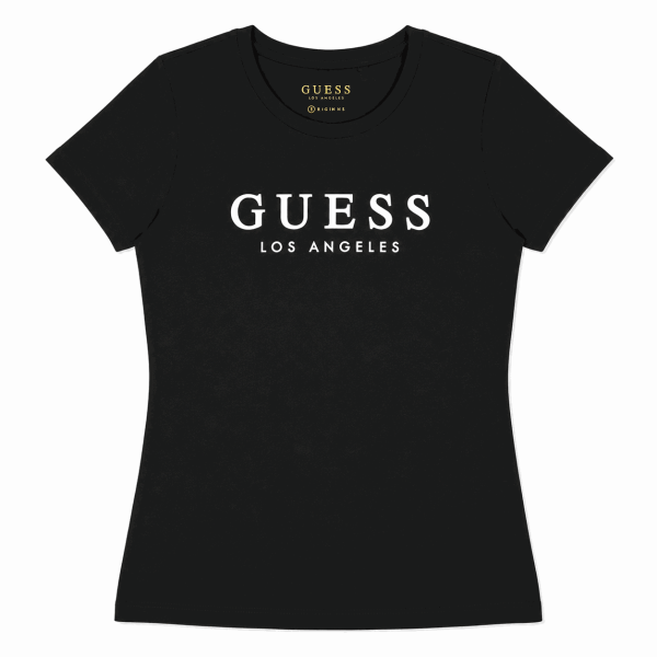 Polera Negra Con Logo Bordado