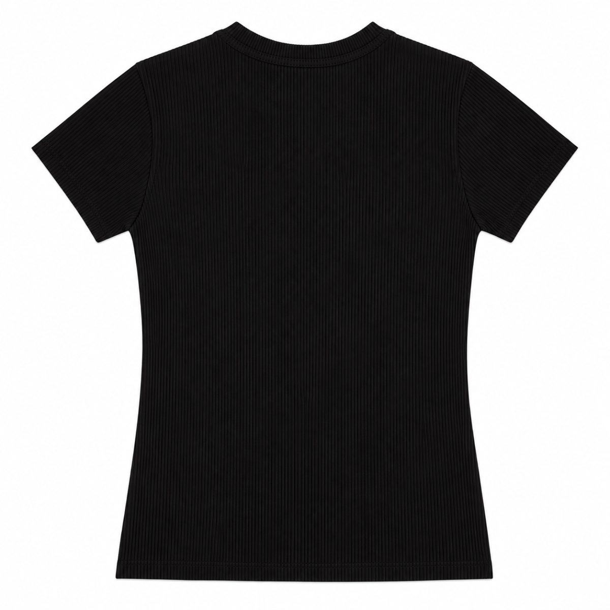 Polera Acanalada Negra Con Brillos - Imagen 2