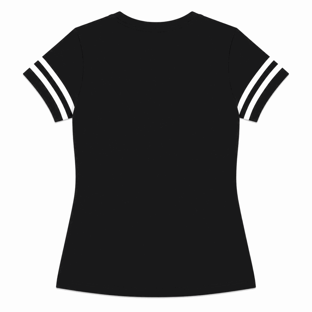 Polera Negra Con Detalles En Blanco-Dorado - Imagen 2