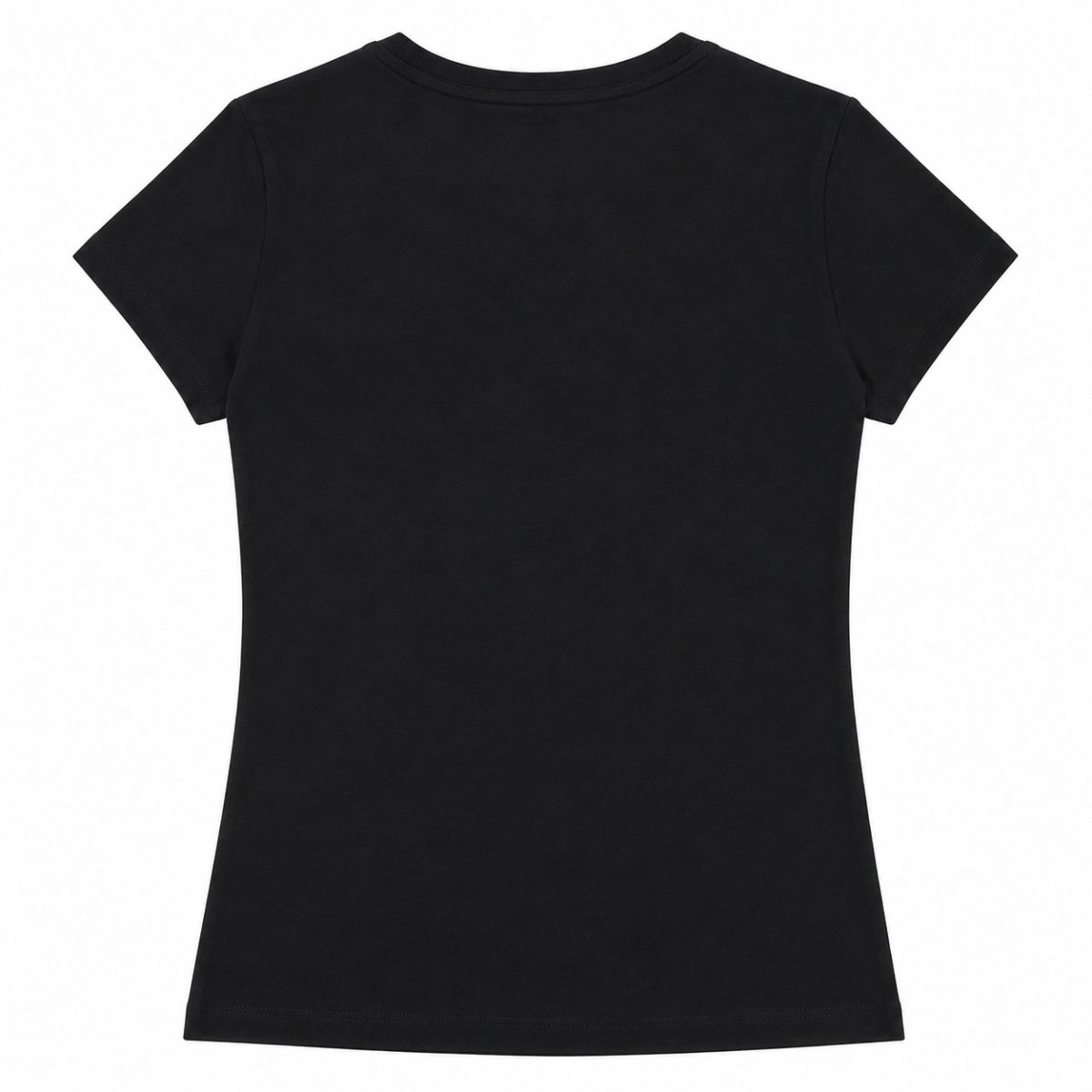 Polera Negra Con Brillos Rojos En El Cuello - Imagen 2