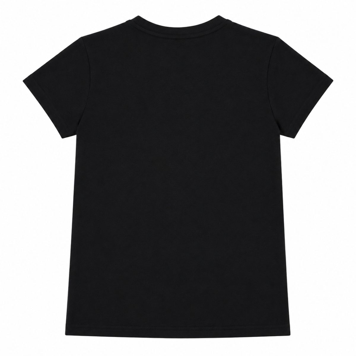 Polera Negra Con Logo Frontal Dorado-Plateado - Imagen 2