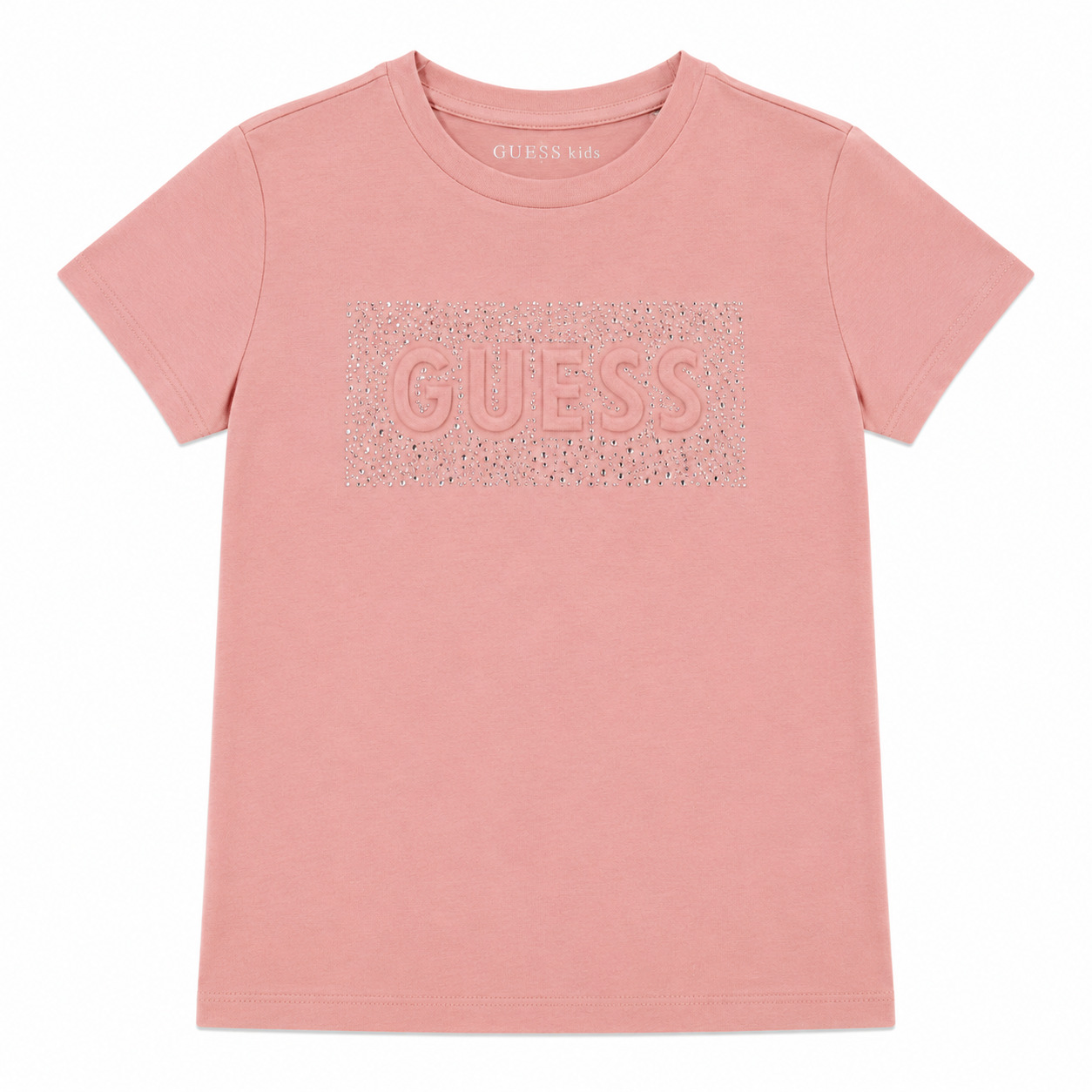 Polera Guess Palo Rosa Polera Palo Rosa Con Logo Frontal De Brillos - Imagen 1