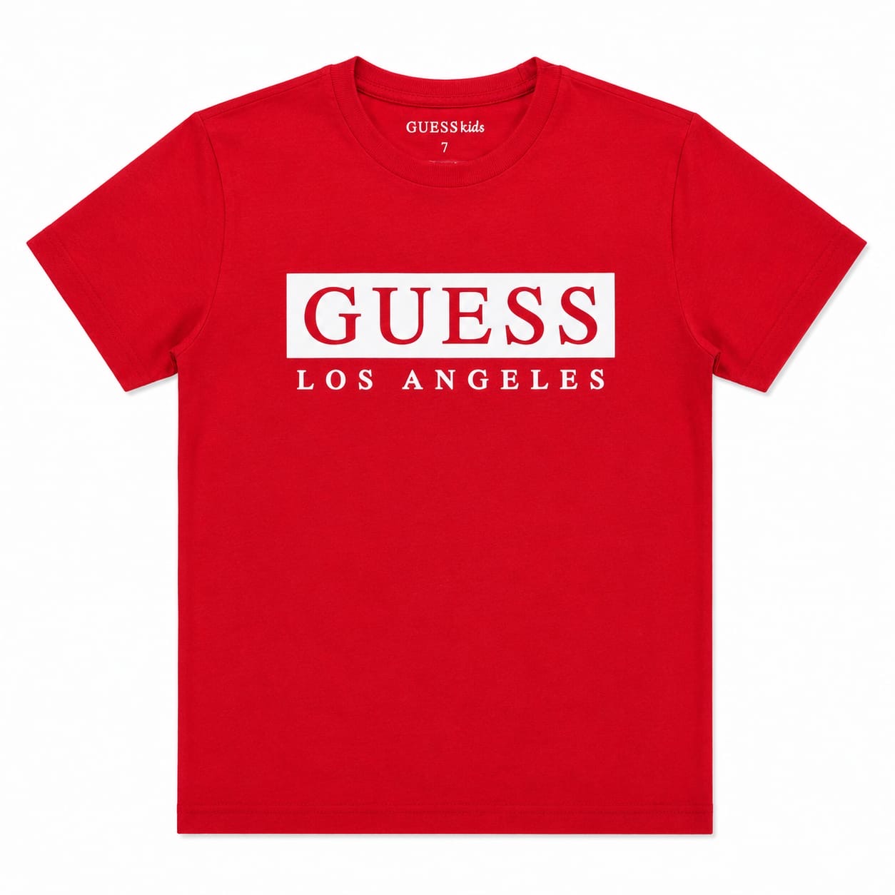 Polera Guess Roja Polera Roja Con Logo Reflectante - Imagen 1