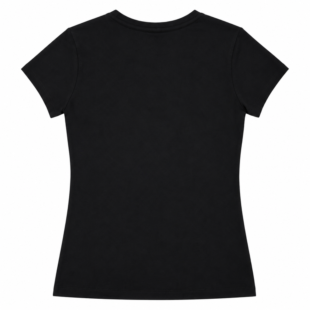 Polera Negra Con Monograma Y Logo De Cuerpo En El Centro - Imagen 2