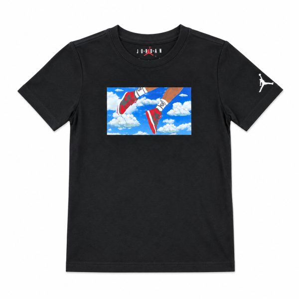 Polera Negra Con Estampado Central