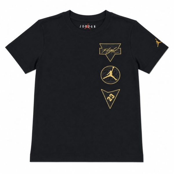 Polera Negra Con Detalles Dorados