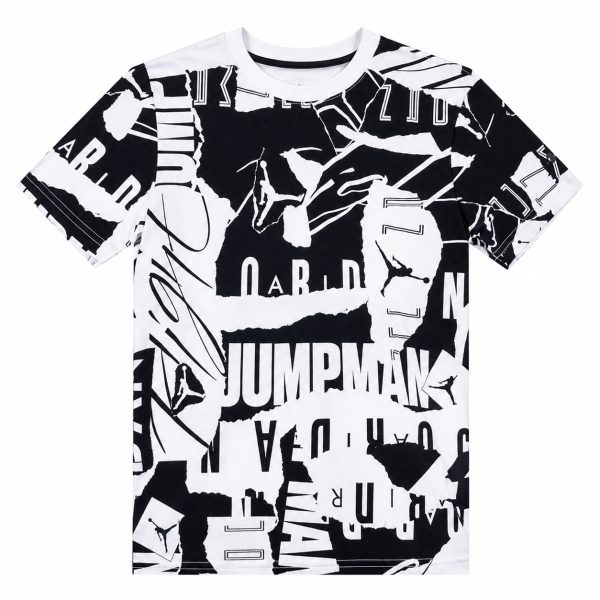Polera Negro - Blanco Multi Estampados