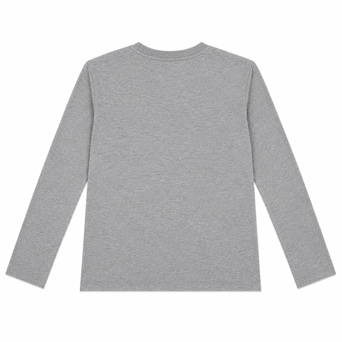 Polera Manga Larga Gris Con Estampado Frontal - Imagen 2
