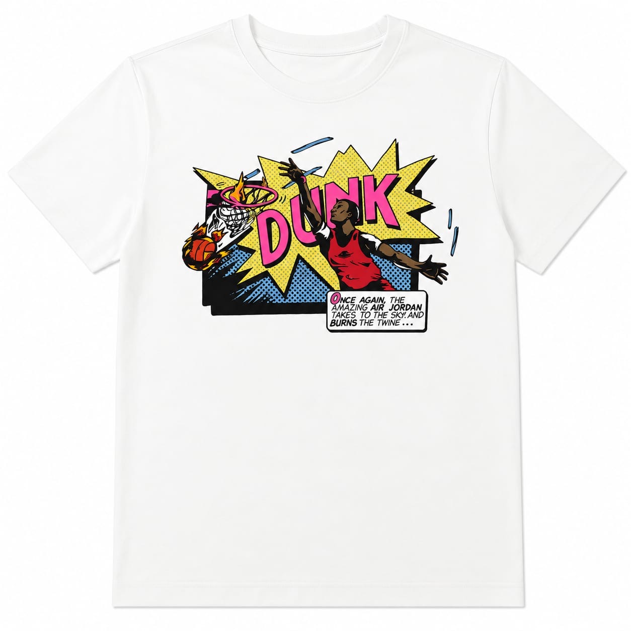 Polera Jordan Logo Dunk Polera Blanca Logo Dunk Comic - Imagen 1