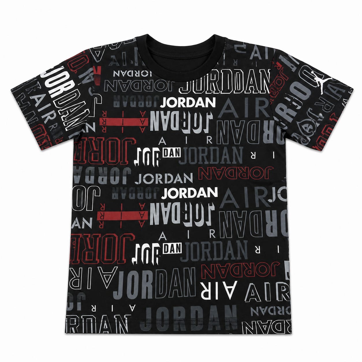 Polera Jordan Negra Polera Negra Multi Letras - Imagen 1