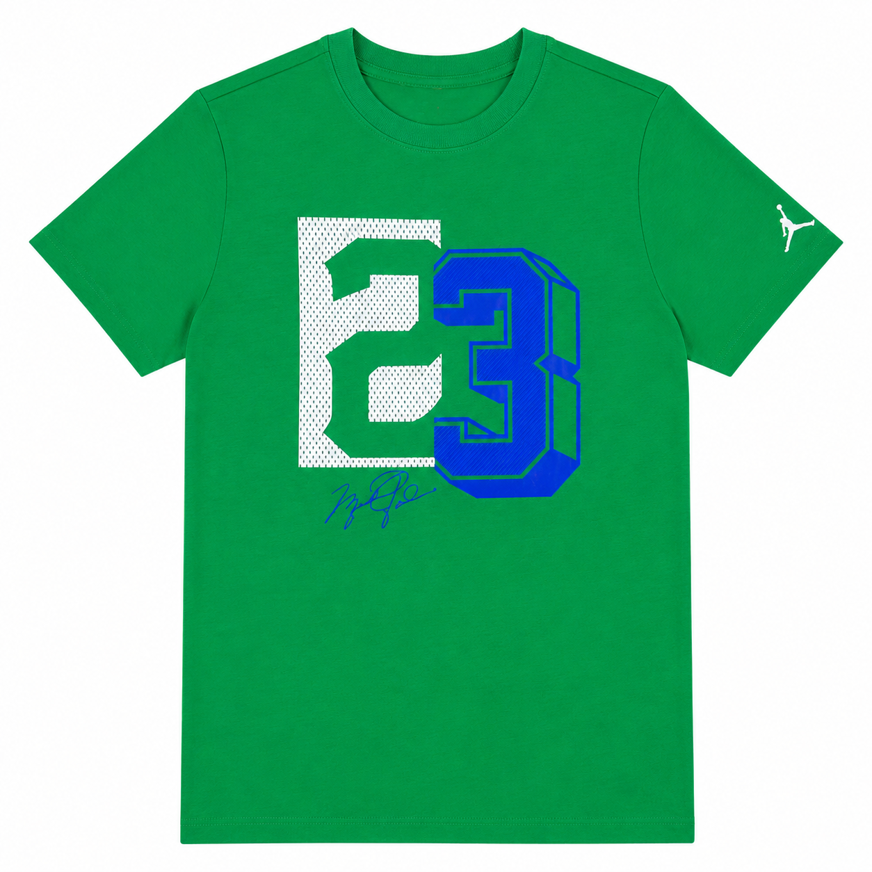 Polera Jordan Verde Polera Verde Con Logo En Numero 23 - Imagen 1