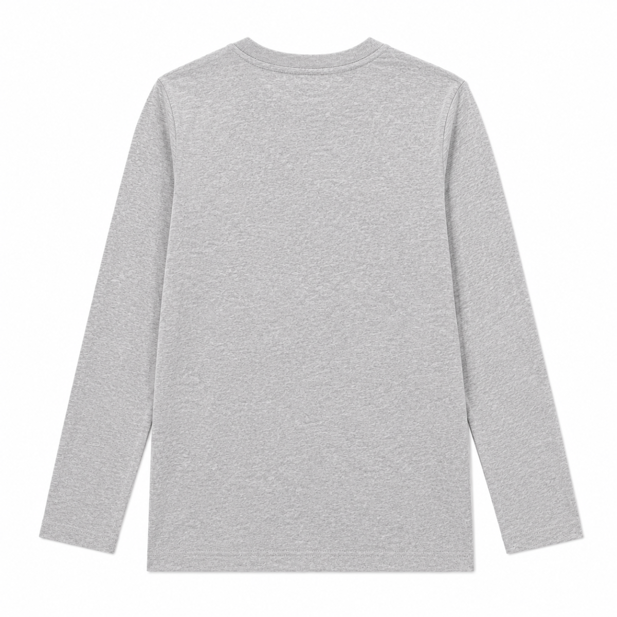 Polera Manga Larga Gris Con Logo En Manga - Imagen 2