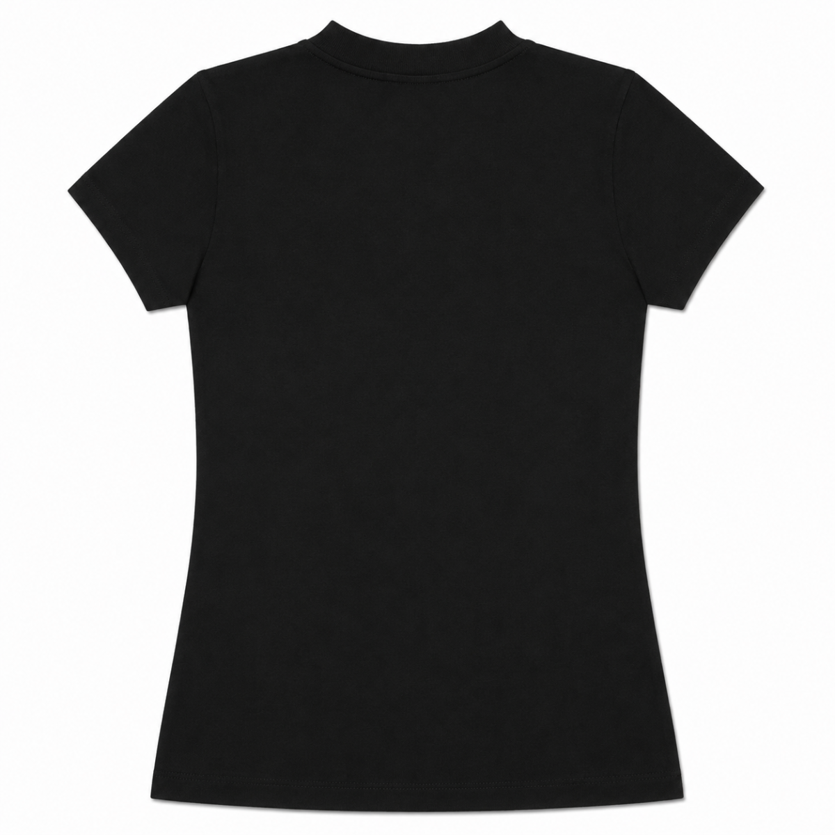 Polera Negra Con Logo Triangulo Bordado Negro - Imagen 2