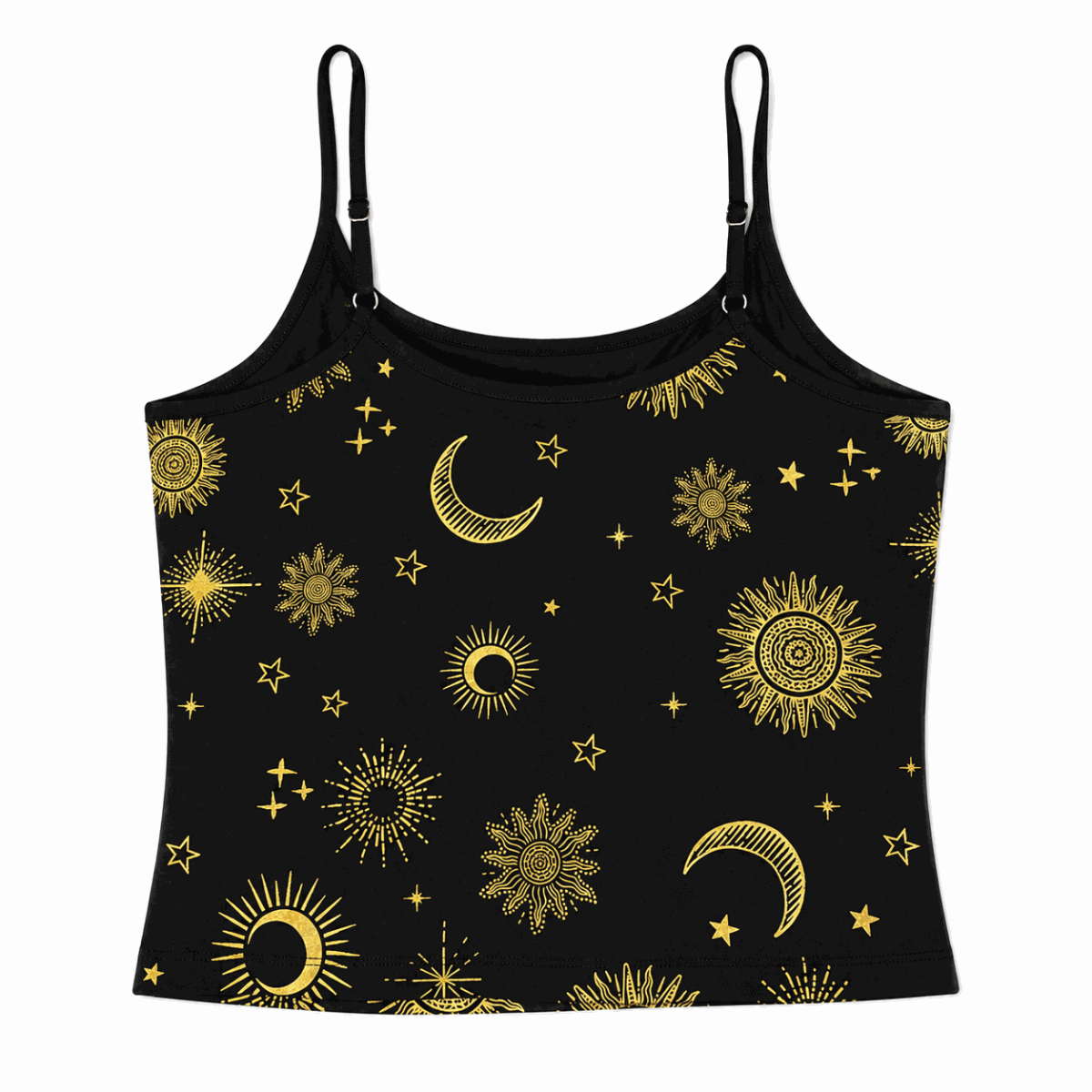 Croptop Pabilo Ajustable Negro - Dorado - Imagen 2