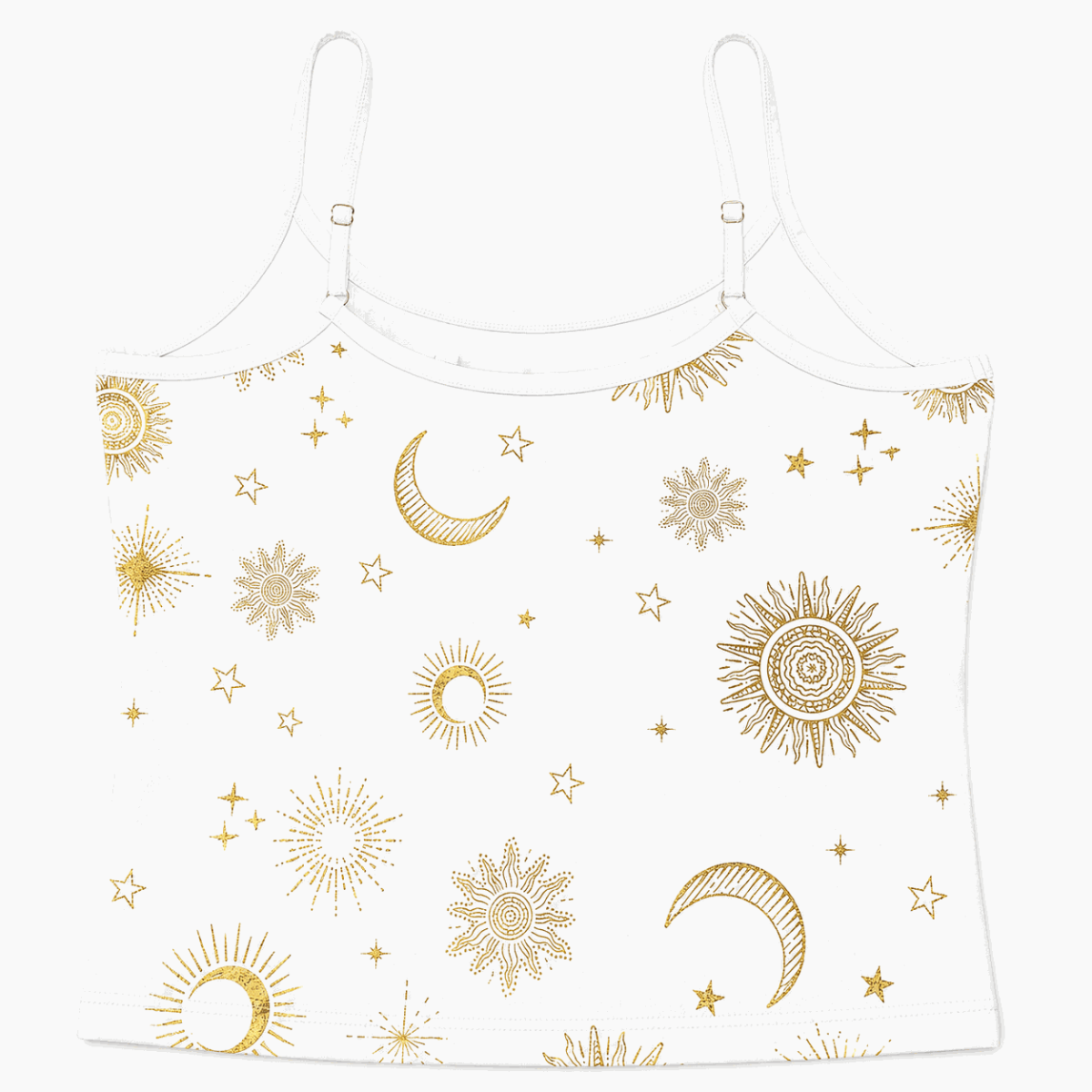 Croptop Pabilo Ajustable Blanco - Dorado - Imagen 2