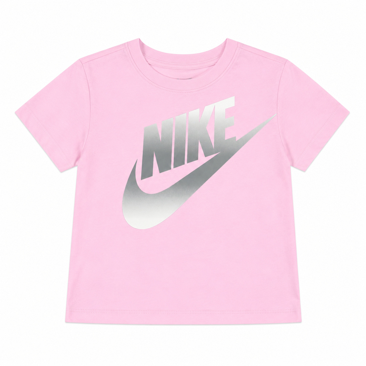 Polera Rosada Nike Polera Rosada Con Logo Plateado - Imagen 1