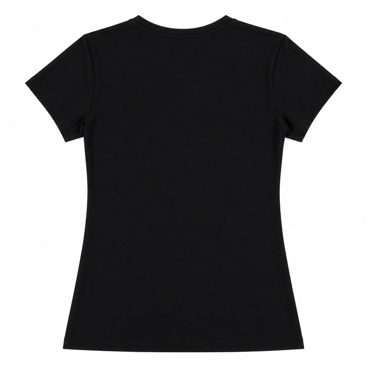 Polera Negra Con Logo Los Angeles Con Brillos Tornasol - Imagen 2