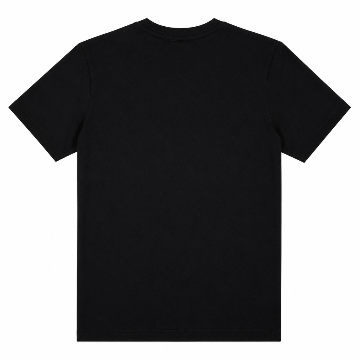 Polera Negra Con Logo Grande Echo En Cadenas Doradas - Imagen 2