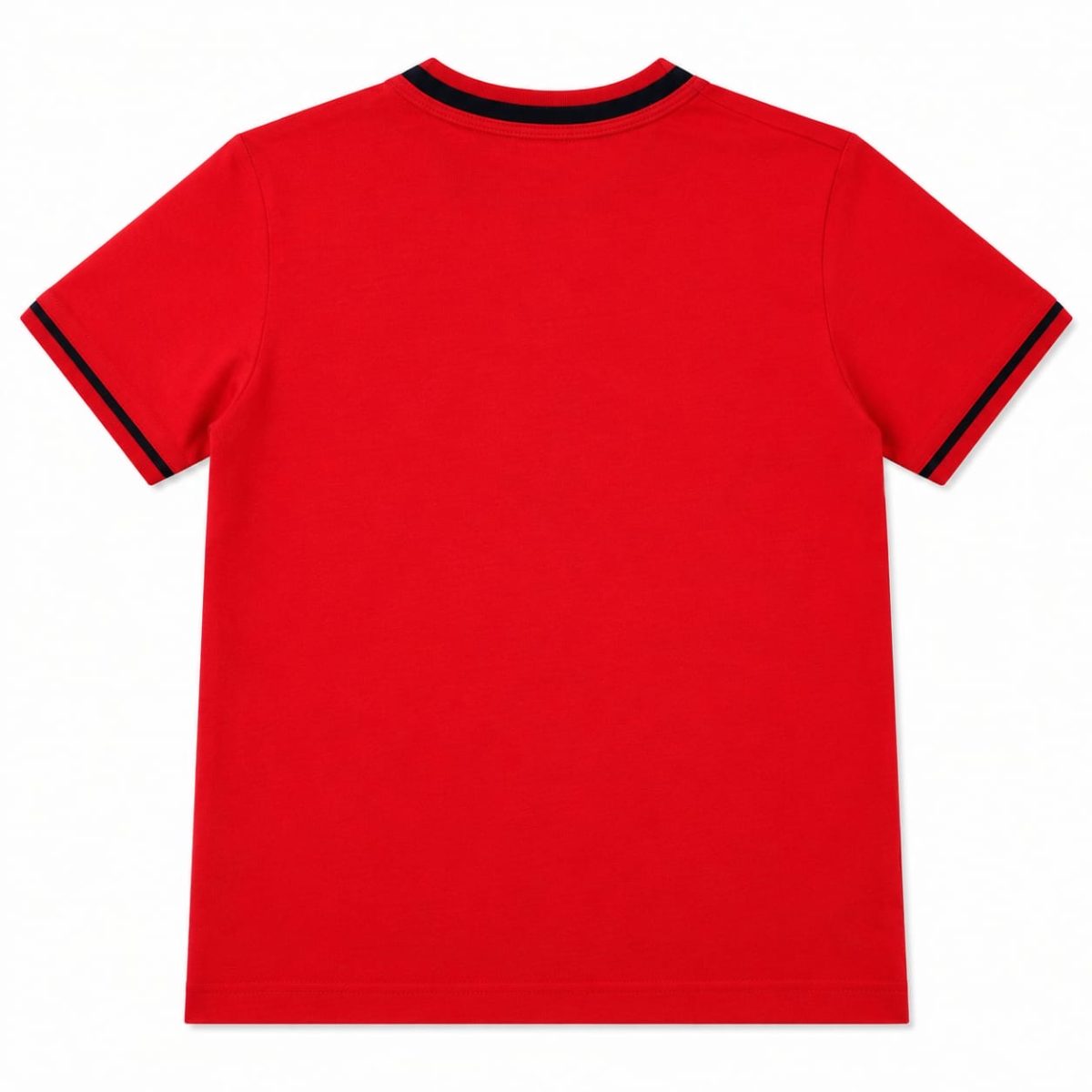 Polera De Tono Rojo Intenso Con Logo Y Detalles En Negro - Imagen 2