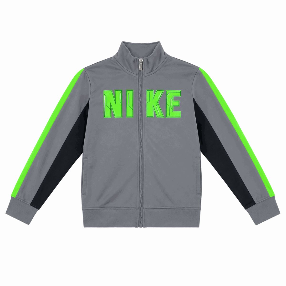 Conjunto Polerón Y Buzo Gris-Negro-Verde Neón - Imagen 3