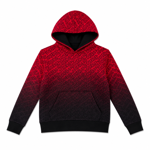Poleron Rojo en Degrade A Negro Con Multilogos