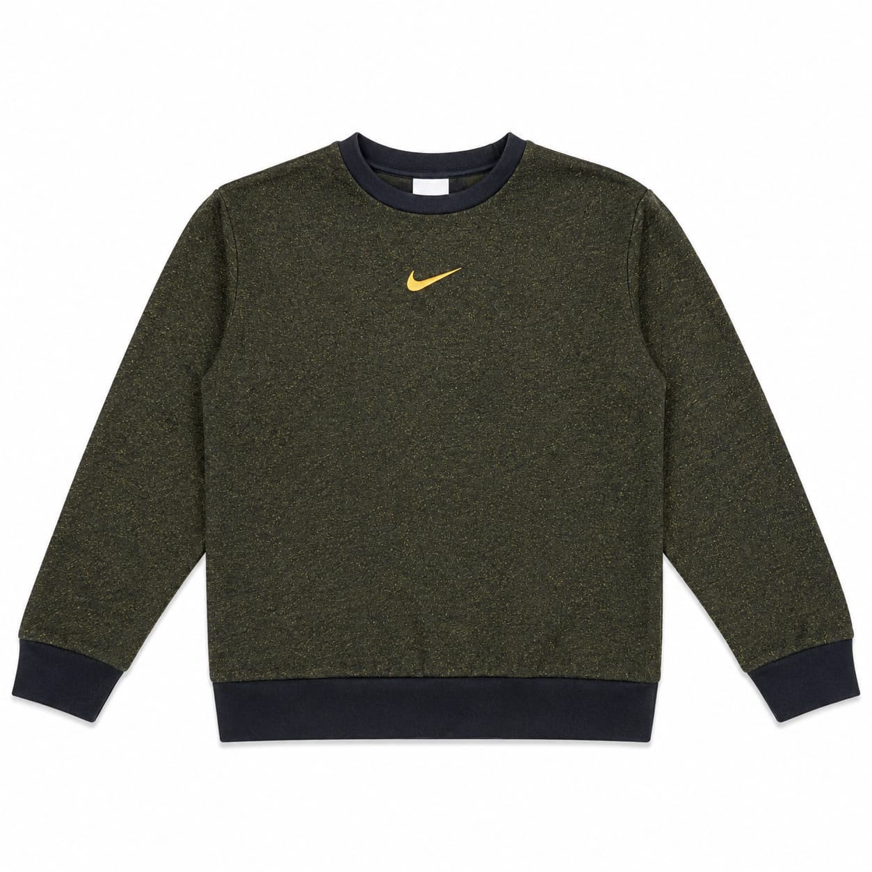 Poleron Nike negro destellos amarillos Poleron Negro Con Logo Amarillo Y Destellos Dorados - Imagen 1