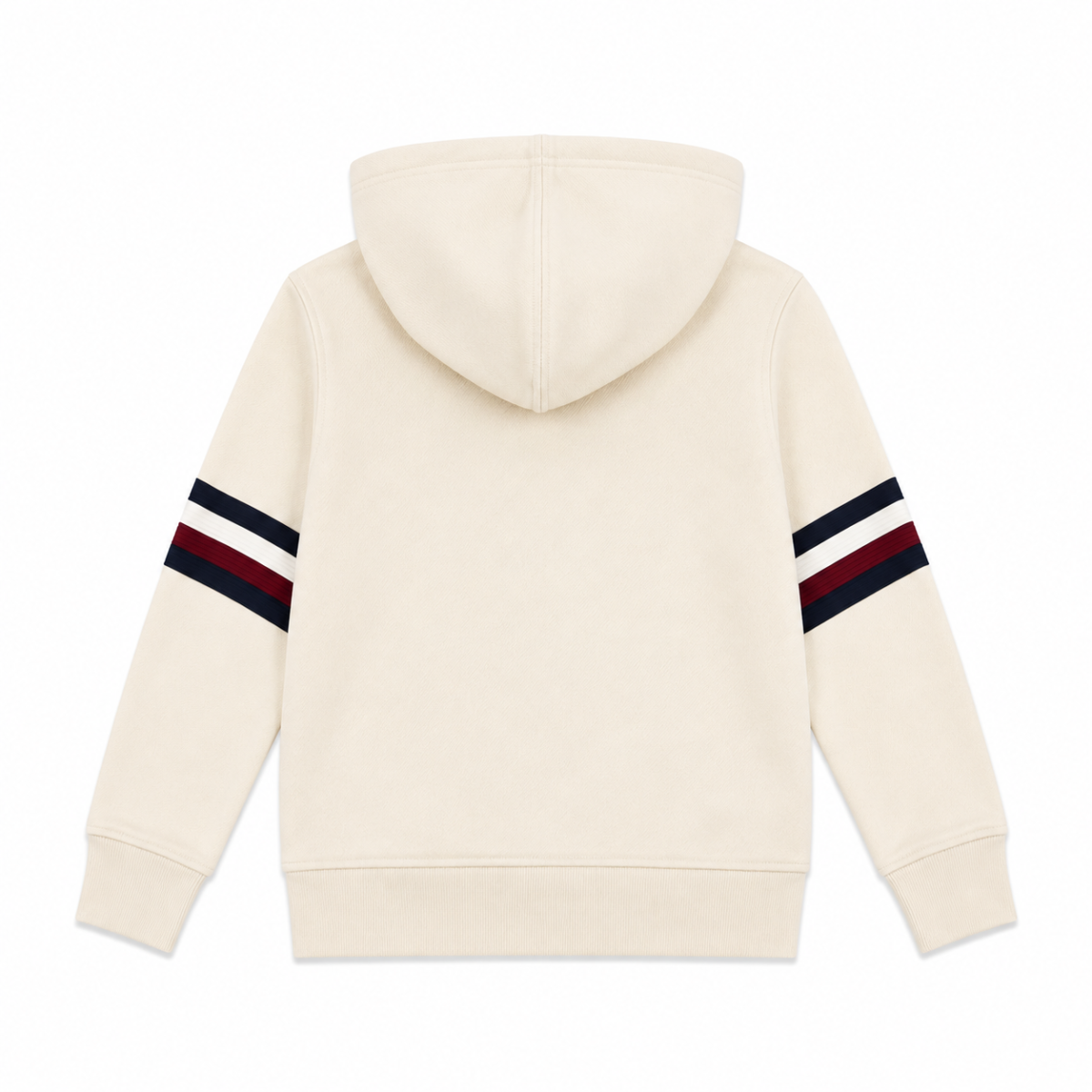Poleron Beige Con Logo H En El Pecho Y Bandera En Mangas - Imagen 2