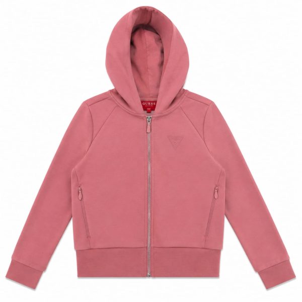 Poleron Con Capucha De Estilo Deportivo Rosado