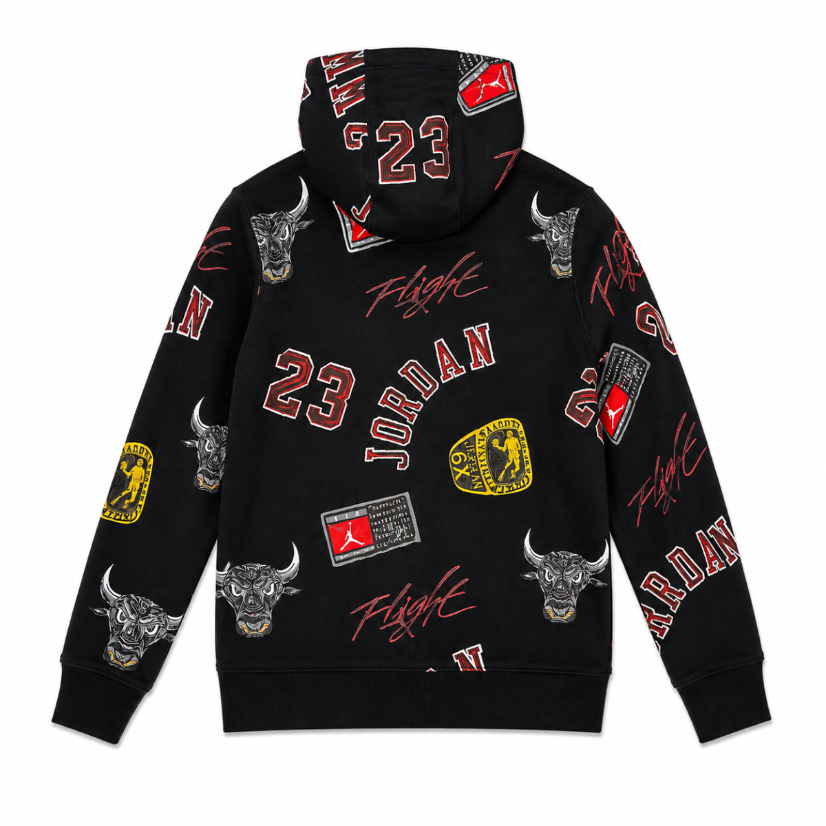 Poleron Negro Multilogos De Chicago Bulls 23 - Imagen 2