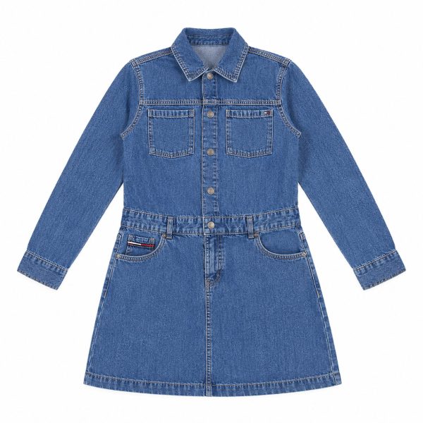 Vestido Denim Manga Larga